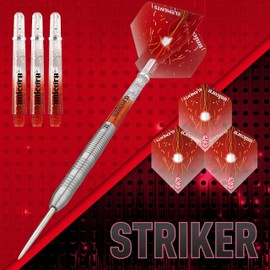 Unicorn Steel Tip Darts Set | Core XL Striker Series Style 3 | 80% Natural Tungsten Barrels | 24 g