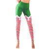 COOLOMG Women's Christmas Leggings Ugly Santa Funny Costume Tights Full-Length