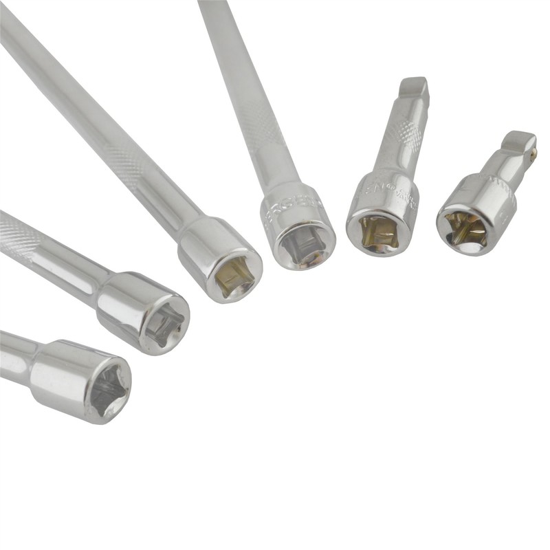 1/4" Drive Wobble Swivel Socket Extension Bar Set 6pcs 50mm