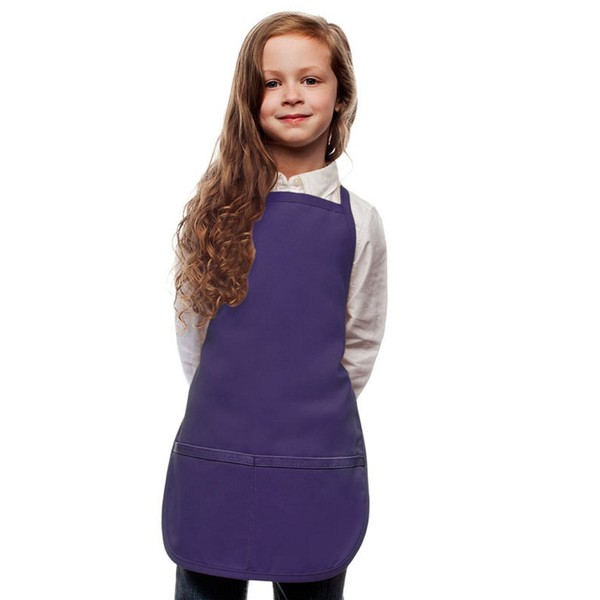 Purple Kids Apron, Extra Large, Poly/Cotton Twill Fabric
