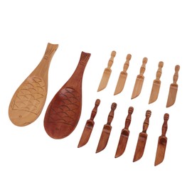 Butter Knife Set Eco Friendly Multifunctional with 2 Spoons 10 Knives Wooden Jam Spreader Knives Set for Condiment Cheese