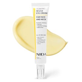 NIDA Revive Eye Cream For Face And Neck | Probiotics Lystate Solution, Retinal, Peptide Complex, Bakuchiol | Wrinkles, Fine Lines, Cell Turnover, Firm