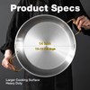 Yeksum 14 Inch Stainless Steel Paella Pan with Lid,Frying Pan,