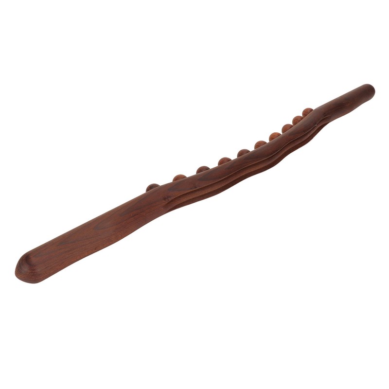 Wooden Scraping Stick Cellulite Removal Lymphatic Drainage 10 Beads Gua