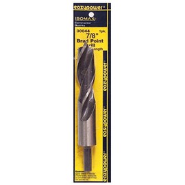 Eazypower 30044 7/8" Brad Point Doweling High Speed Steel Drill Bit Jobber Length with Rubber Depth Stops (1 Pack)