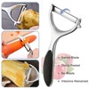Potato Peeler, Peeler, Ergonomic, Rust-Free Carbon Steel Blade, Versatile &
