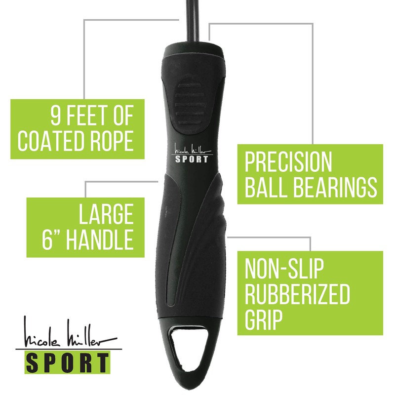 Nicole Miller Jump Rope, Speed 9 feet Jumping Ropes Workout