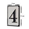 Hand Painted Italian Ceramic House Numbers Simple Design Tile Size
