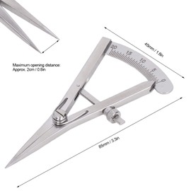 Marking Gauge Leather Adjustable Mini Edge Press Tool Spring Dividers for DIY Leather Craft Working Pitch(Screw Lock Type)