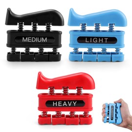 MYLERCT Finger Trainer Pack of 3 Hand Muscle Trainer, Hand Trainer, Finger Trainer, with Different Grip Strengths, Can Be Used for Guitar Exercises, Climbing Training and Physiotherapy, etc