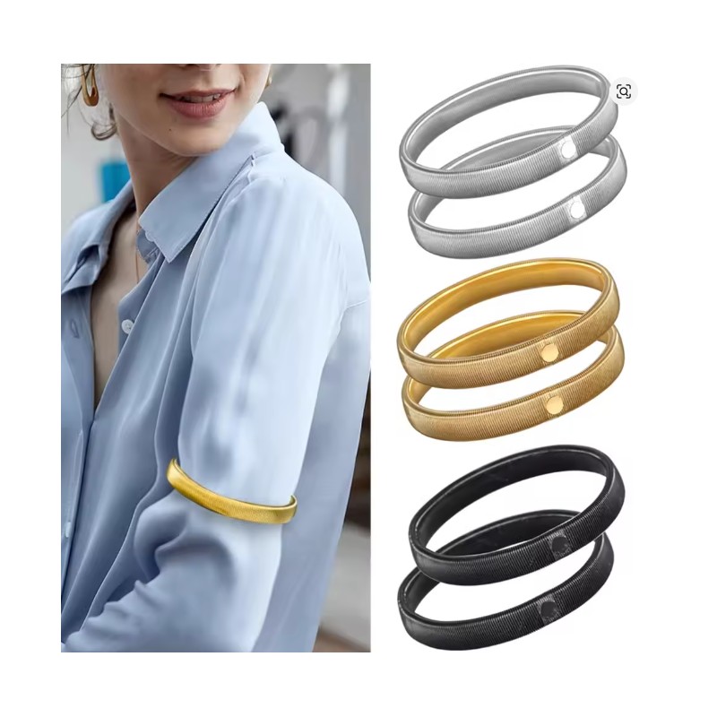 Elastic Shirt Sleeve Holders for Men and Women – Anti-Slip