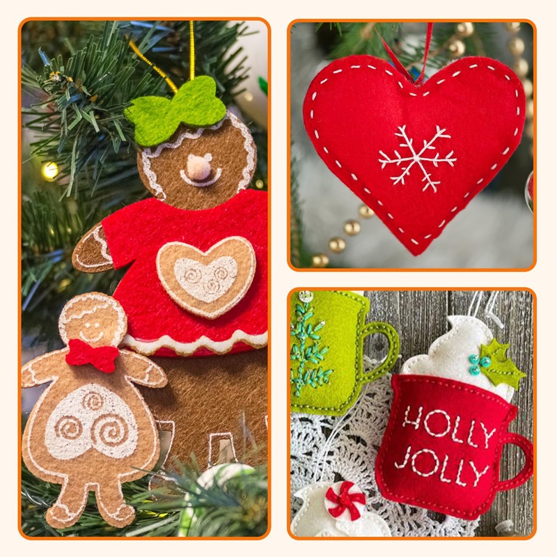 HTVRONT Felt Sheets for Crafts - 9 Pcs 8x12 Red