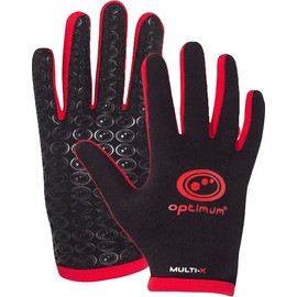 Optimum Multi-X Gloves - Slim Design - Cushioned, Breathable and Warm Padded - Enhanced Grip for Football, Cycling, and other Active Pursuits - Multi Color Senior and Junior Sizes