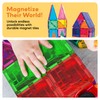 PicassoTiles 100 Piece Set 100pcs Magnet Building Tiles Clear Magnetic