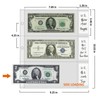 Currency Sleeves with Label Pockets, 50 PCS Banknote Sleeves, 3-Pocket