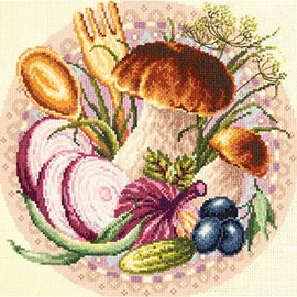 Magic Needle 54-03 ZW Lieblingssnack Counted Cross Stitch Kit Zweigart Edition Cotton Multi-Coloured 27 x 27 cm