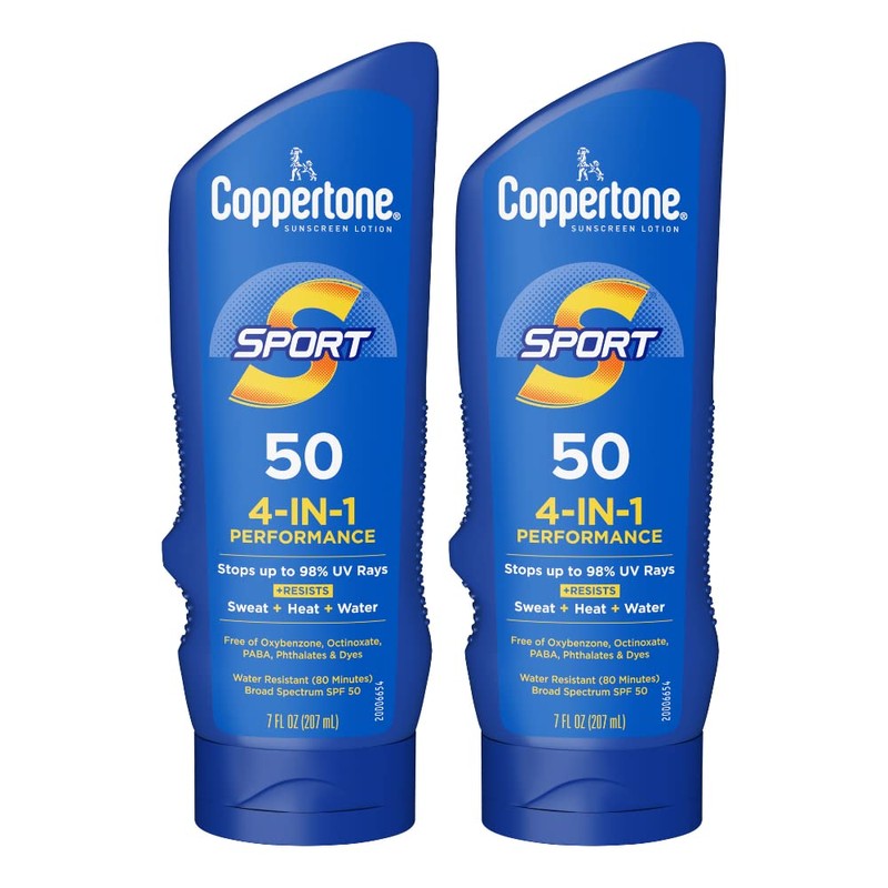 Coppertone Sport Sunscreen Lotion, Broad Spectrum SPF 50 Sunscreen Multi