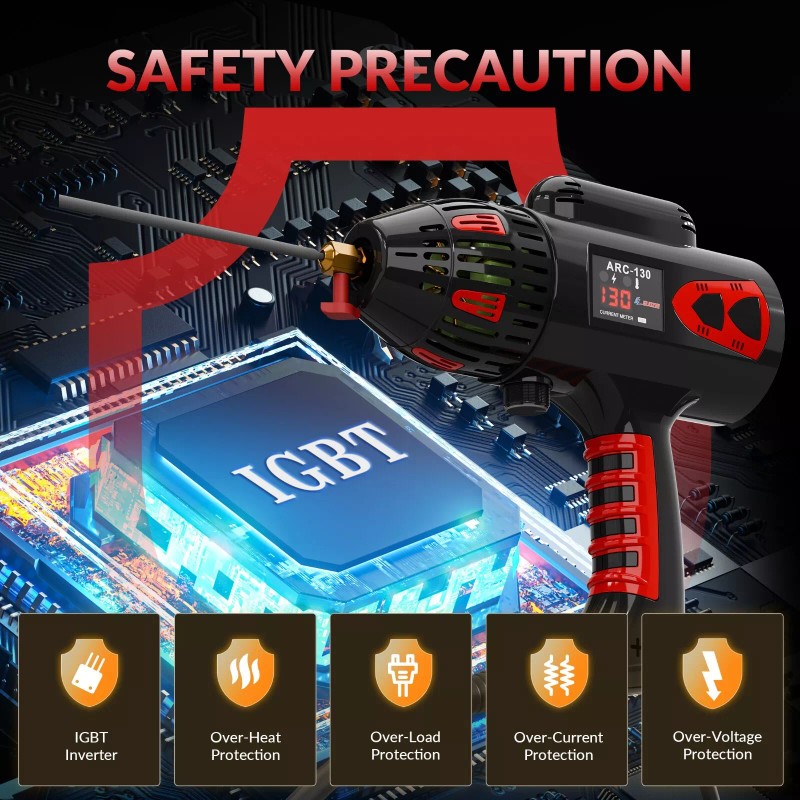 GZ GUOZHI 130Amp Portable ARC Welder Hand Held Welder with