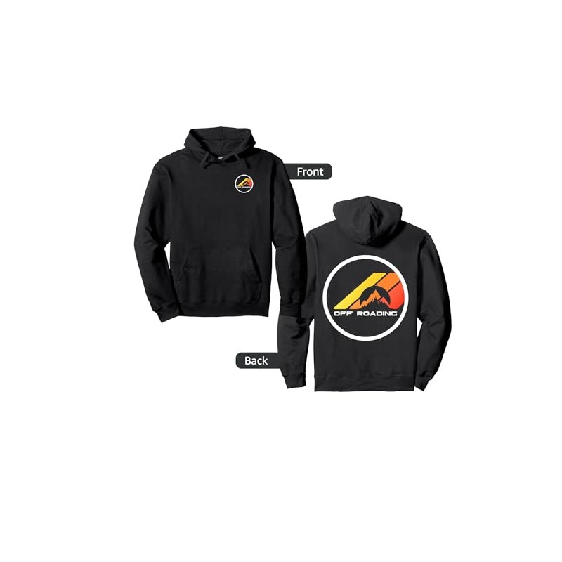 Racing Stripes Off Roading Emblem Pullover Hoodie
