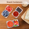 Double Compartment Condiment Containers with Lids, 2 Compartment Snack Containers