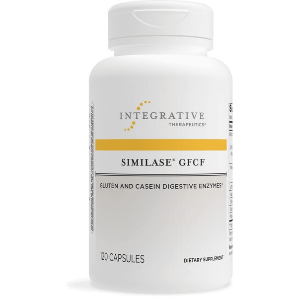 Integrative Therapeutics Similase GFCF - Digestive Enzyme Supplement for Support Against Occasional Gas and Bloating* - Supports Gluten and Casein Digestion* - Dairy Free - 120 Vegan Capsules