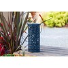 Allsop Home and Garden 32160 Bloom Lantern-Midnight Blue Punched Metal