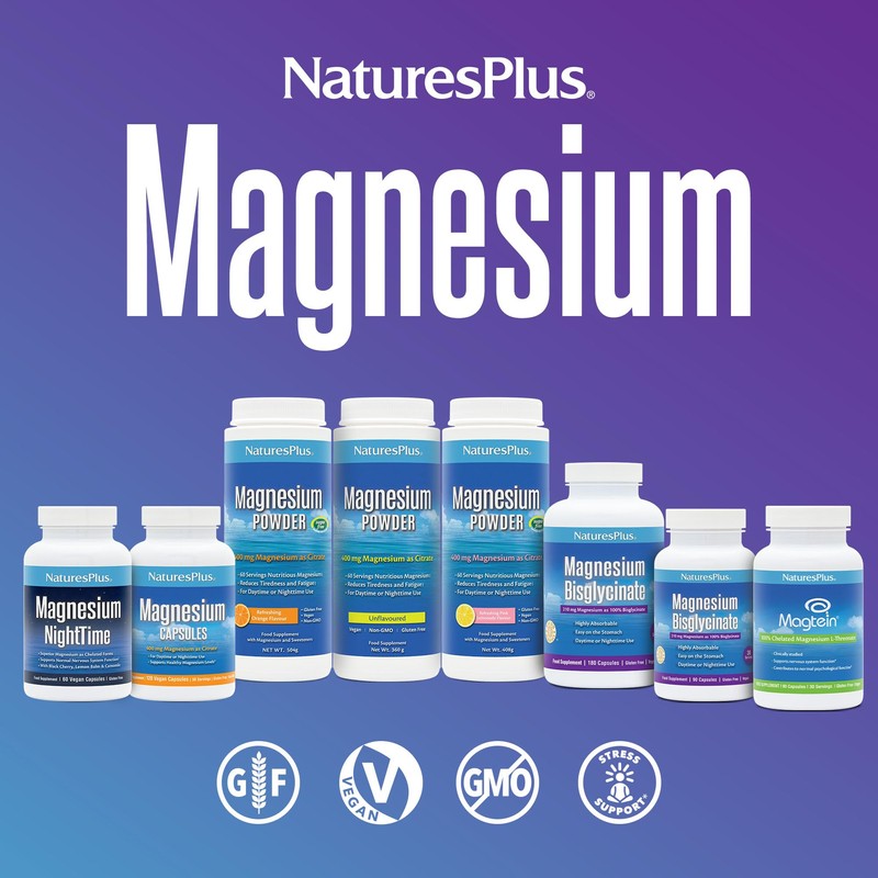 NaturesPlus Magtein Magnesium L-Threonate- High Strength, Calm, Mood, Memory, Focus,