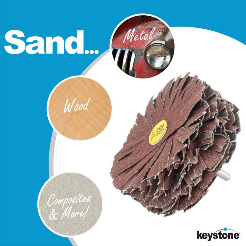 Peachtree Woodworking Supply 4" Star Molding Flap Sander 1/4" Shank