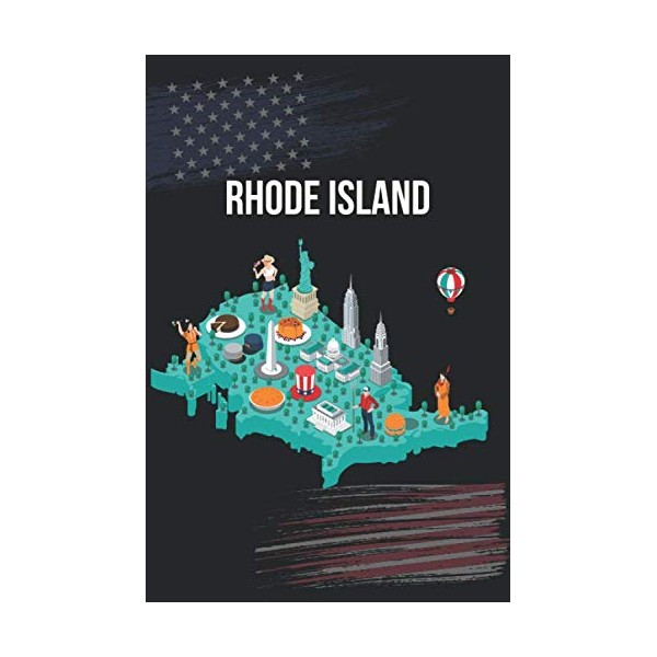 Rhode Island: 6" x 9" Notebook with 110 Lined Pages