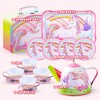 JOYIN Unicorn Tea Party Set for Little Girls, Pretend Pink