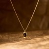 Moonffay Natural Tiger Eye Necklace, Gold Stone Pendant Necklace, Vintage