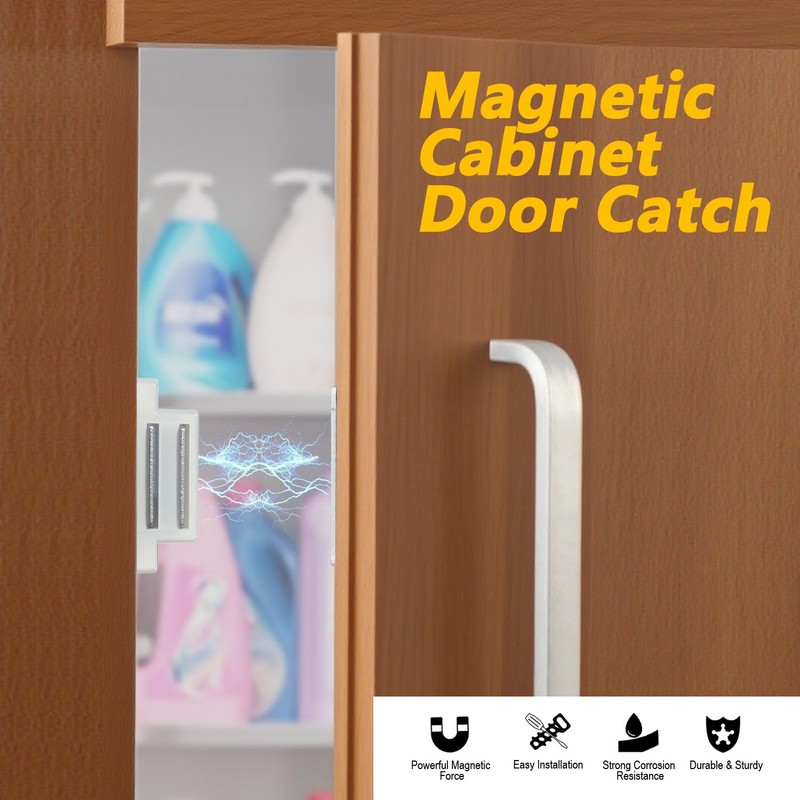 Cabinet Magnetic Catch - 4 Pack Cabinet Door Magnetic Latch