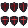 HOBBIESAY 6Pcs Knights Templar Cross Patches Christian Patches Embroidered Patch