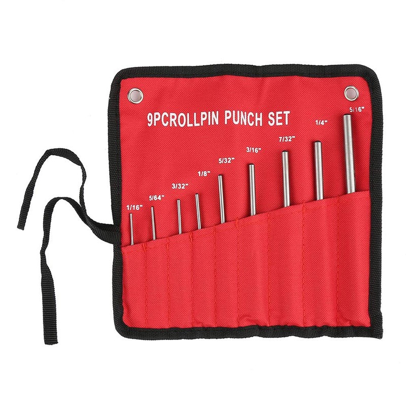 Steel Centre Punch, 9 Pcs Roll Pin Punch Set, Mechanics