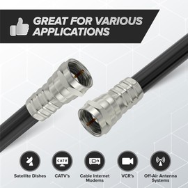 THE CIMPLE CO Coaxial Crimp Type Fitting/Connector - for RG6 Coax Cable - for easy installation (25 Pack)