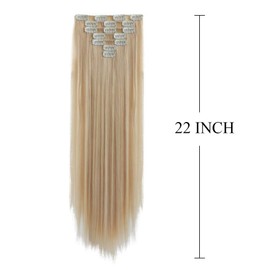 hair extensions Hair Extension Clip in Hair Extensions Hair Pieces Synthetic 22 Inch Straight clips for Hair Extensions for Women for girls Hair Extensions 18 inch curly wave Full Head