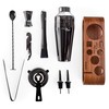 Mixology Bartender Kit: 10-Piece Bar Tool Set with Stylish Mahogany