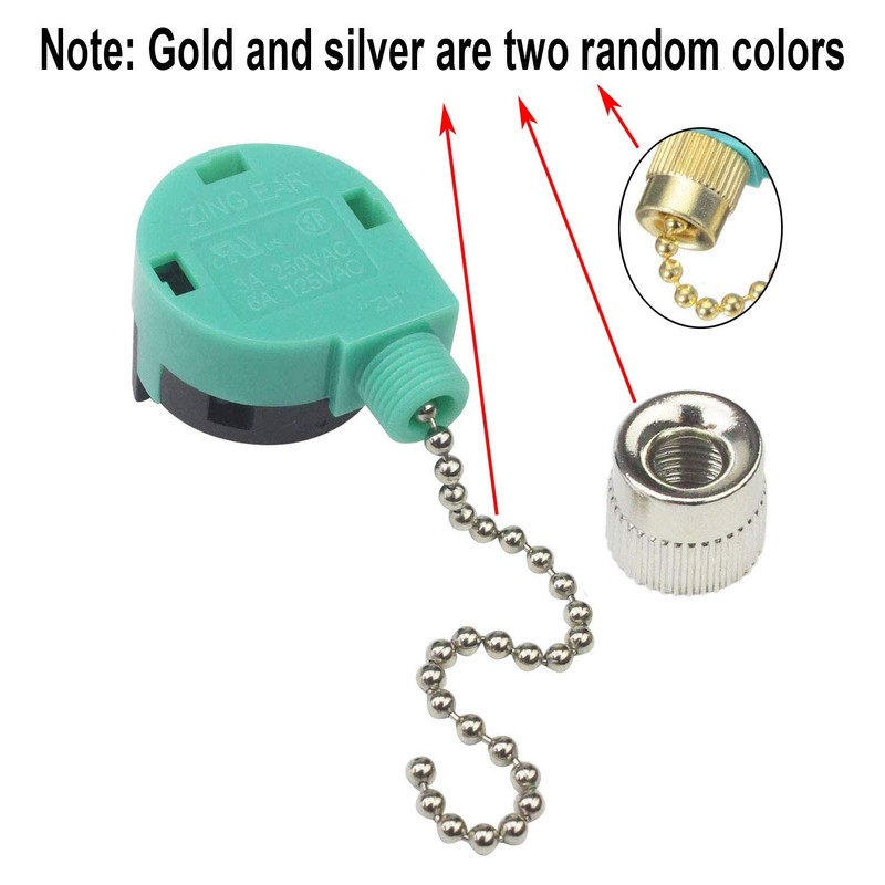Luckkyme ZE-268S6 & ZE-208S6 Switch 3 Speed Pull Chain Control
