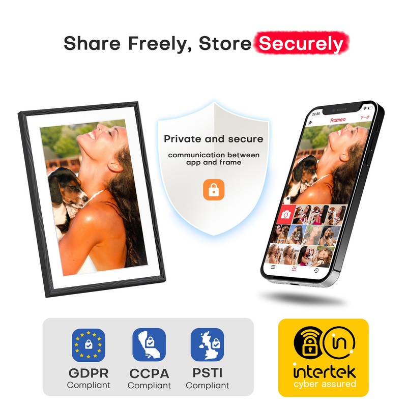 Digital Picture Frame, 10.1'' Frameo Digital Frame Wifi, 1280*800 HD