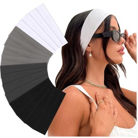 DRESHOW 6cm Wide Headband for Women Men Stretchy Head Band Gym Exercise Yoga Headbands for Women's Hair, Breathable Hair Band for Sweat-Wicking