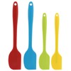 Silicone Spatula Set of 4, Non-stick Rubber Spatulas with Stainless