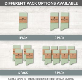 No Cold Feet Fun Colorful Novelty Socks for Men for Dress Casual Formal Groomsmen Wedding, Solid Dusty Sage, 6-Pack