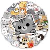 50pcs Cute Cat Series Graffiti Stickers, Waterproof Decorative Stickers, Creative