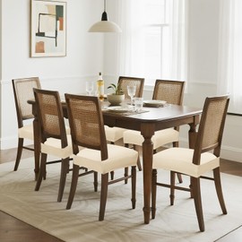 JQinHome Waterproof Dining Chair Seat Covers Set of 2 | Soft Removable Washable Chair Covers for Dining Room,Rear Gap Hook-and-Loop| Elastic Non-Slip, Full Rear Coverage | Beige