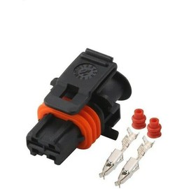 2 Pin Female Common Rail Diesel Injector Plug Connector For Bosch 1928404072