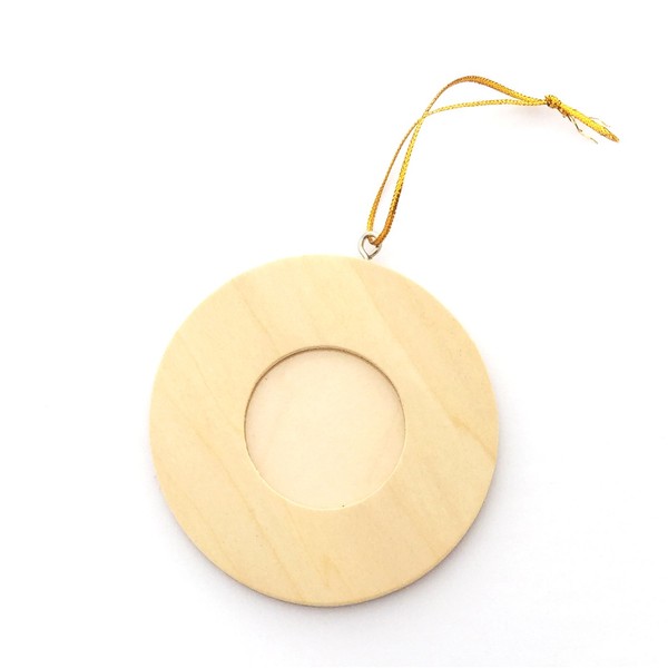 LWR CRAFTS Wooden Mini Round Photo Frame Pack of 12