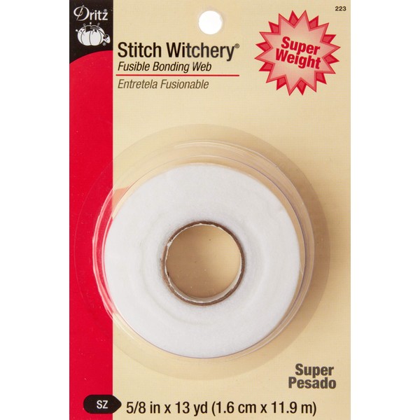 Dritz - 223 Stitch Witchery Super Weight fusible, 5/8-Inch X 13-Yards, White
