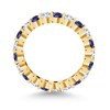 Gem Stone King 18K Yellow Gold Plated Silver Round Blue