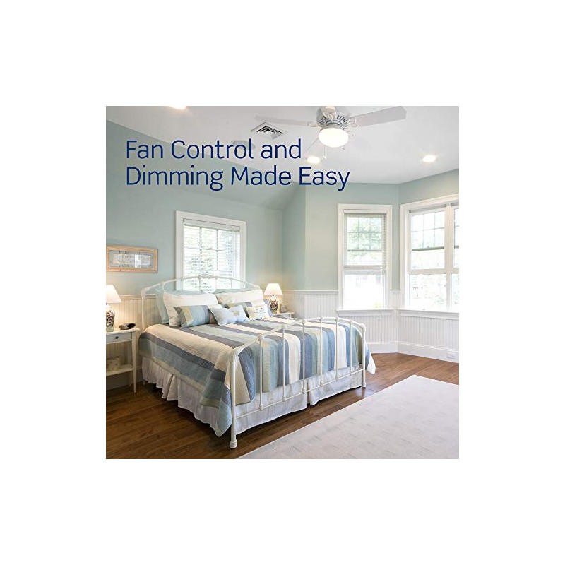 Leviton SureSlide Ceiling Fan Control and Dimmer Switch for LED,