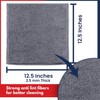 USANOOKS Microfiber Cleaning Cloth Grey - 12 Pcs (12.5"x12.5") -